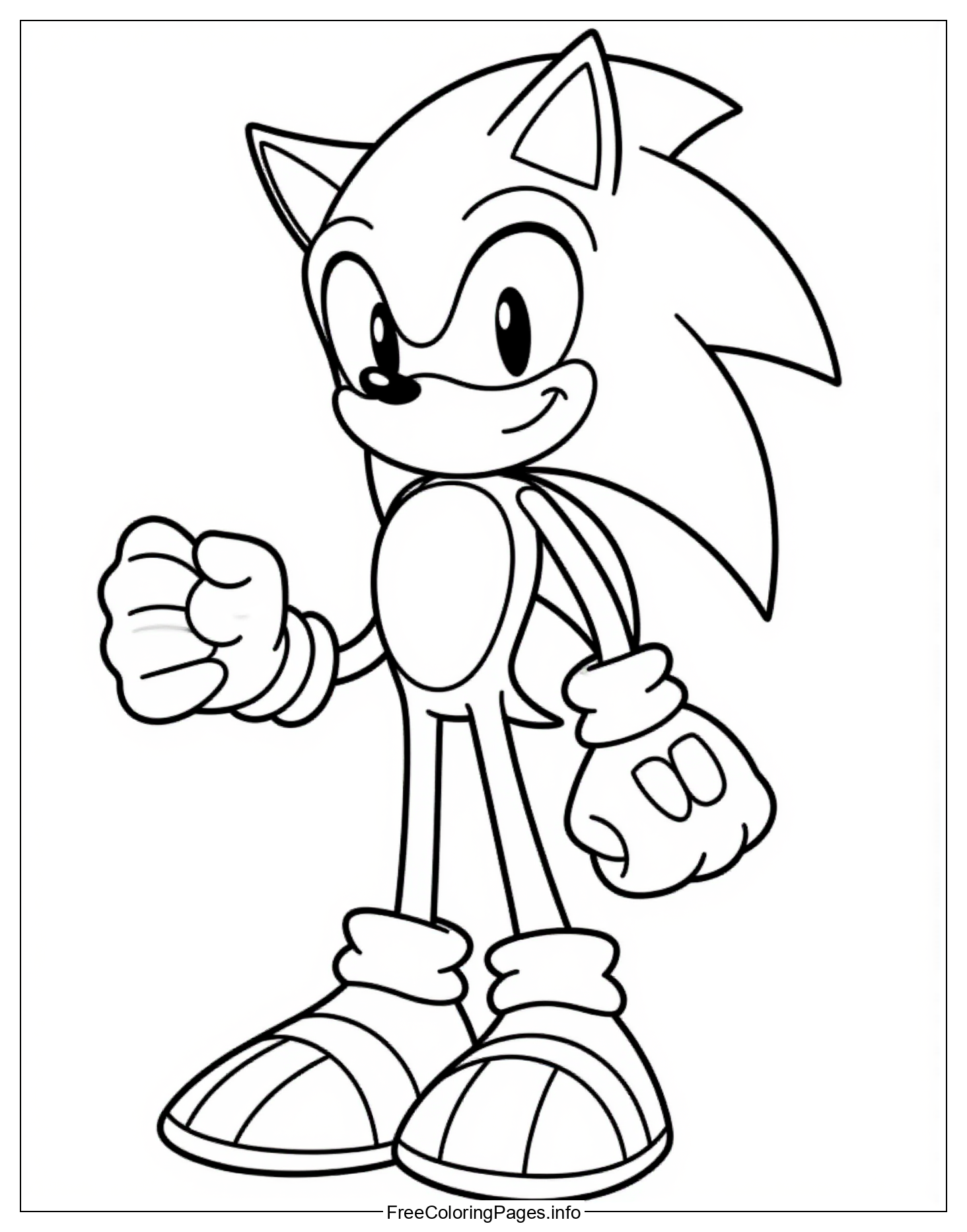 Free Sonic Coloring Pages Online for Kids and Adults: Downloadable Printable Sonic the Hedgehog Images