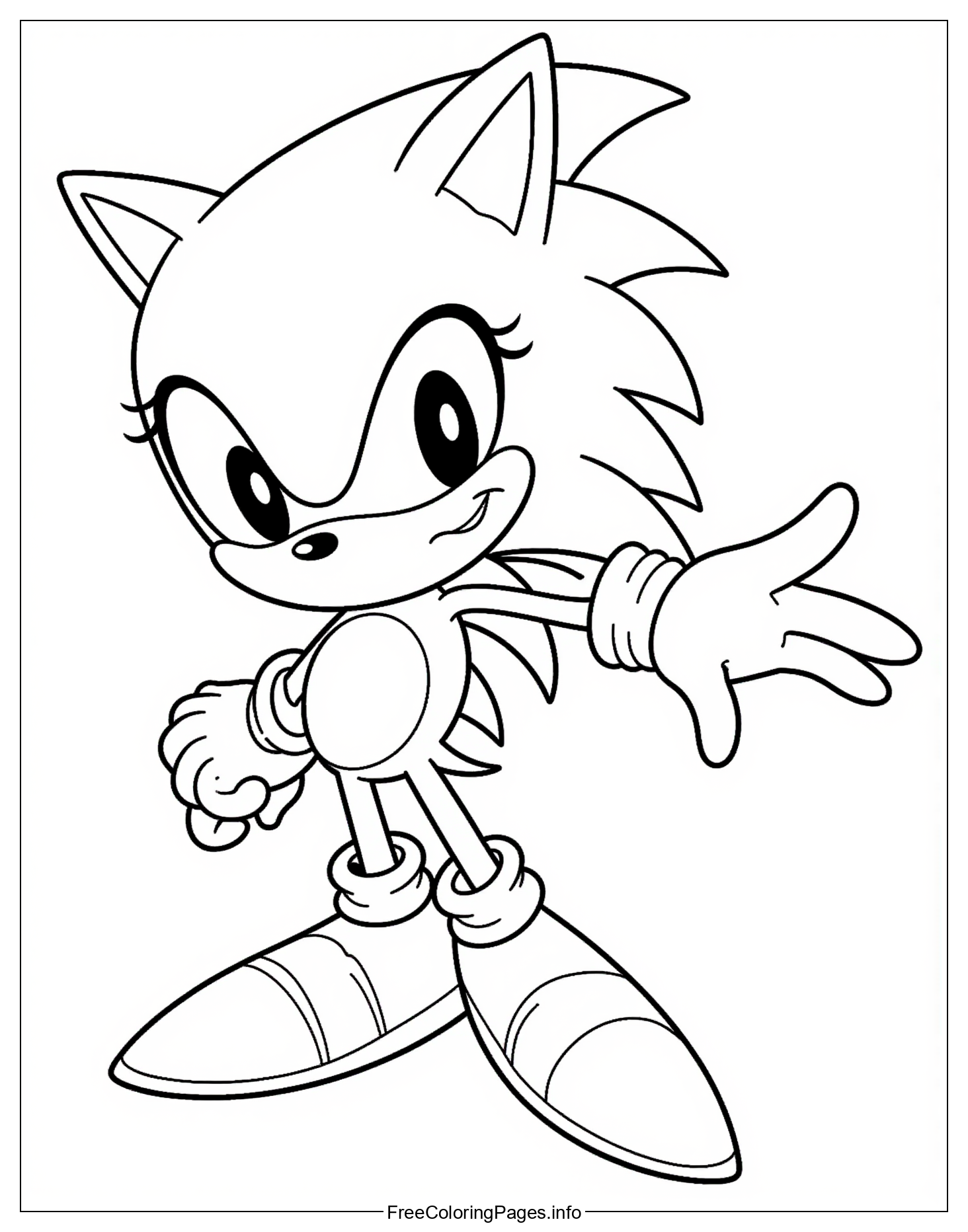 Sonic the Hedgehog Free Coloring Page Download - A Fun and Educational Activity for Children to Explore Their Imagination
