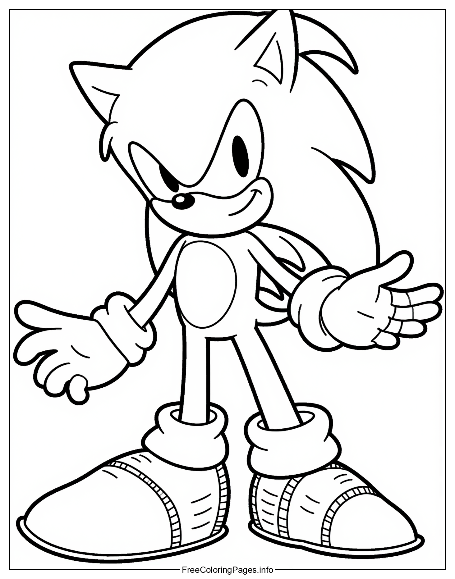 Free Online Printables of Sonic the Hedgehogs Character Profile | Sonic Coloring Pages to Download