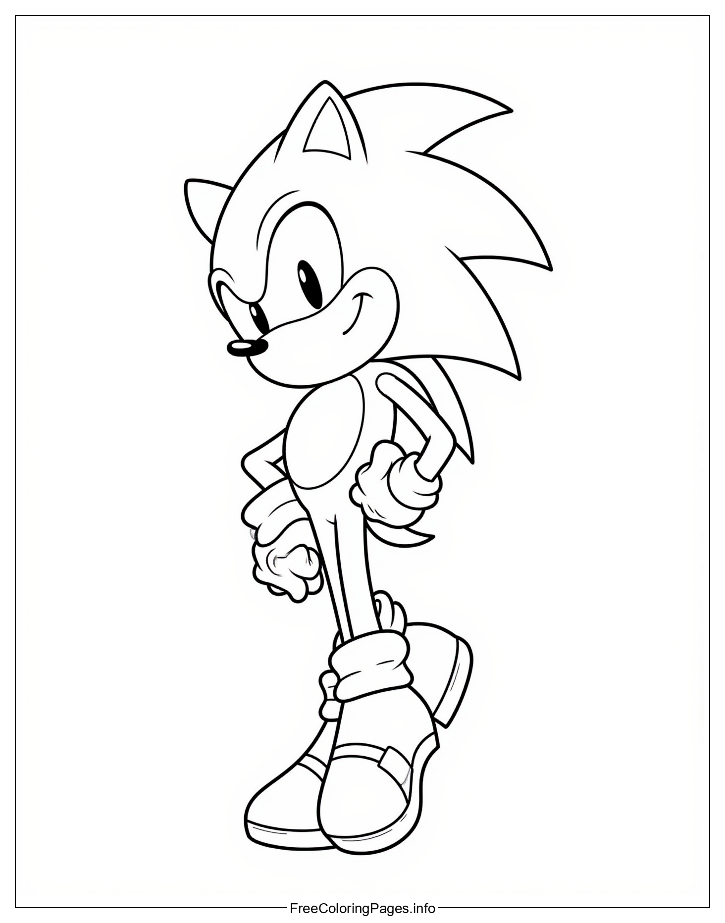 Sonic the Hedgehog Free Printable Coloring Page for Kids and Adults - Download Now and Bring the Beloved Character to Life with Vibrant Colors