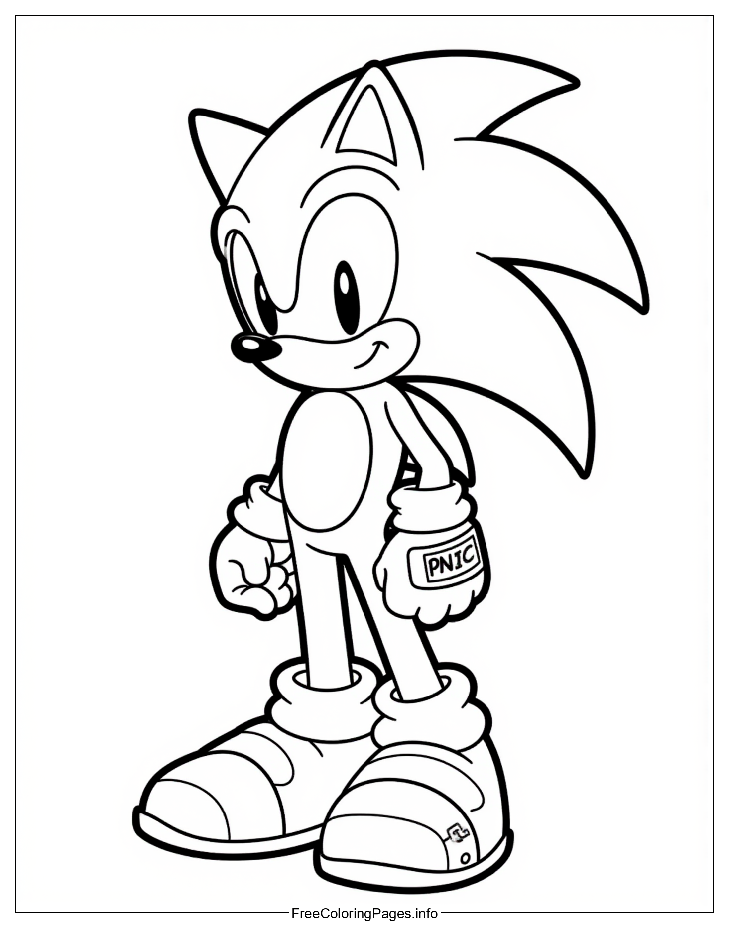 Unique Sonic the Hedgehog Coloring Page with HD Quality for Kids Entertainment and Learning