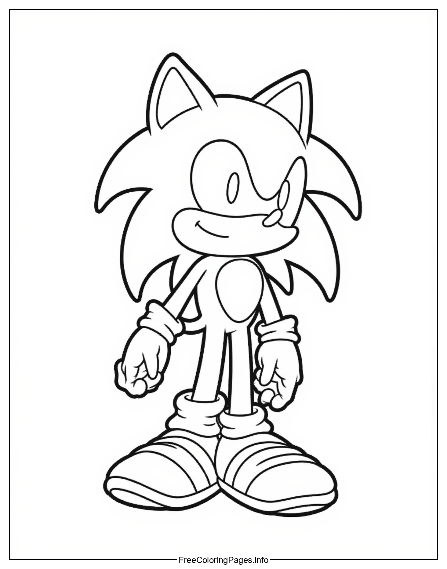Sonic the Hedgehog Coloring Page Printables for Kids Online