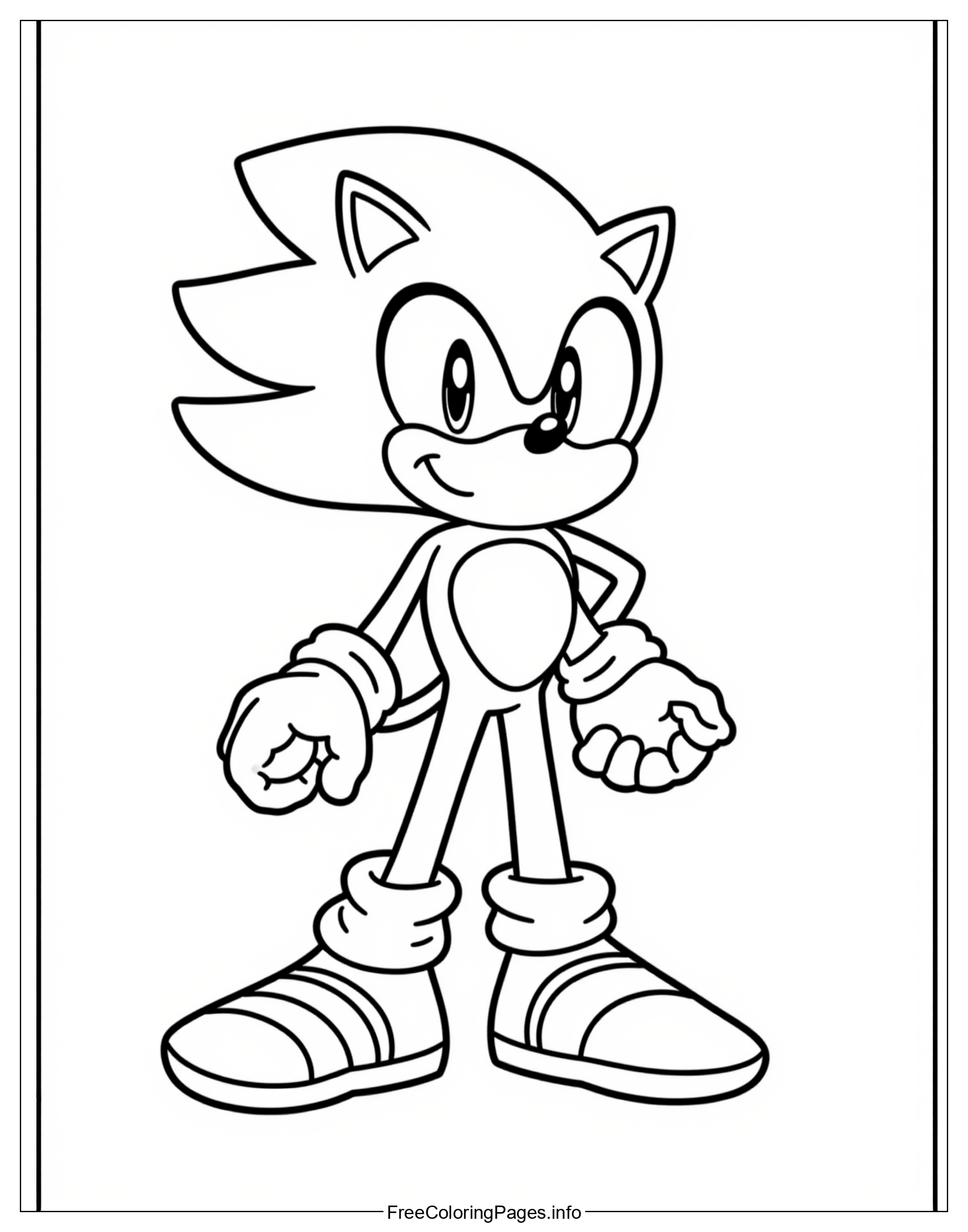 Sonic the Hedgehog Free Coloring Pages for Kids and Adults Alike