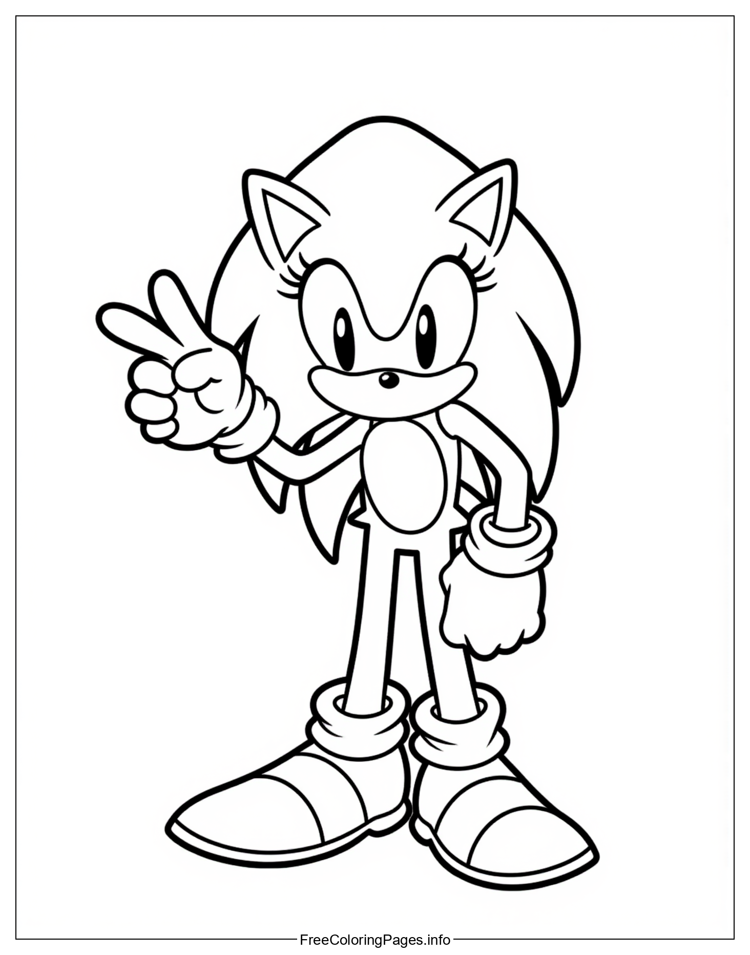 Sonic the Hedgehog Free Printable Coloring Pages for Kids - Fun and Creative Activity