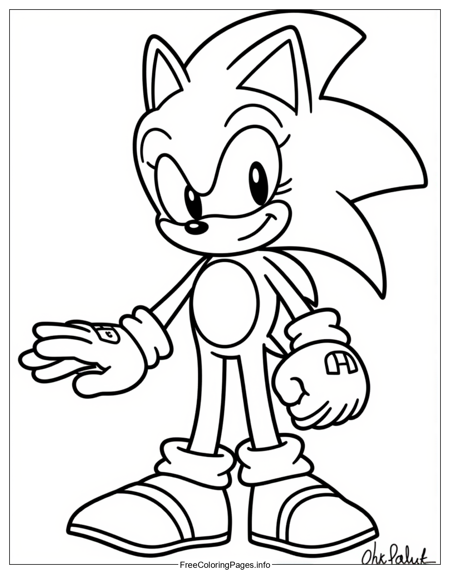Sonic the Hedgehog Free Coloring Page for Children: A Fun and Educational Activity