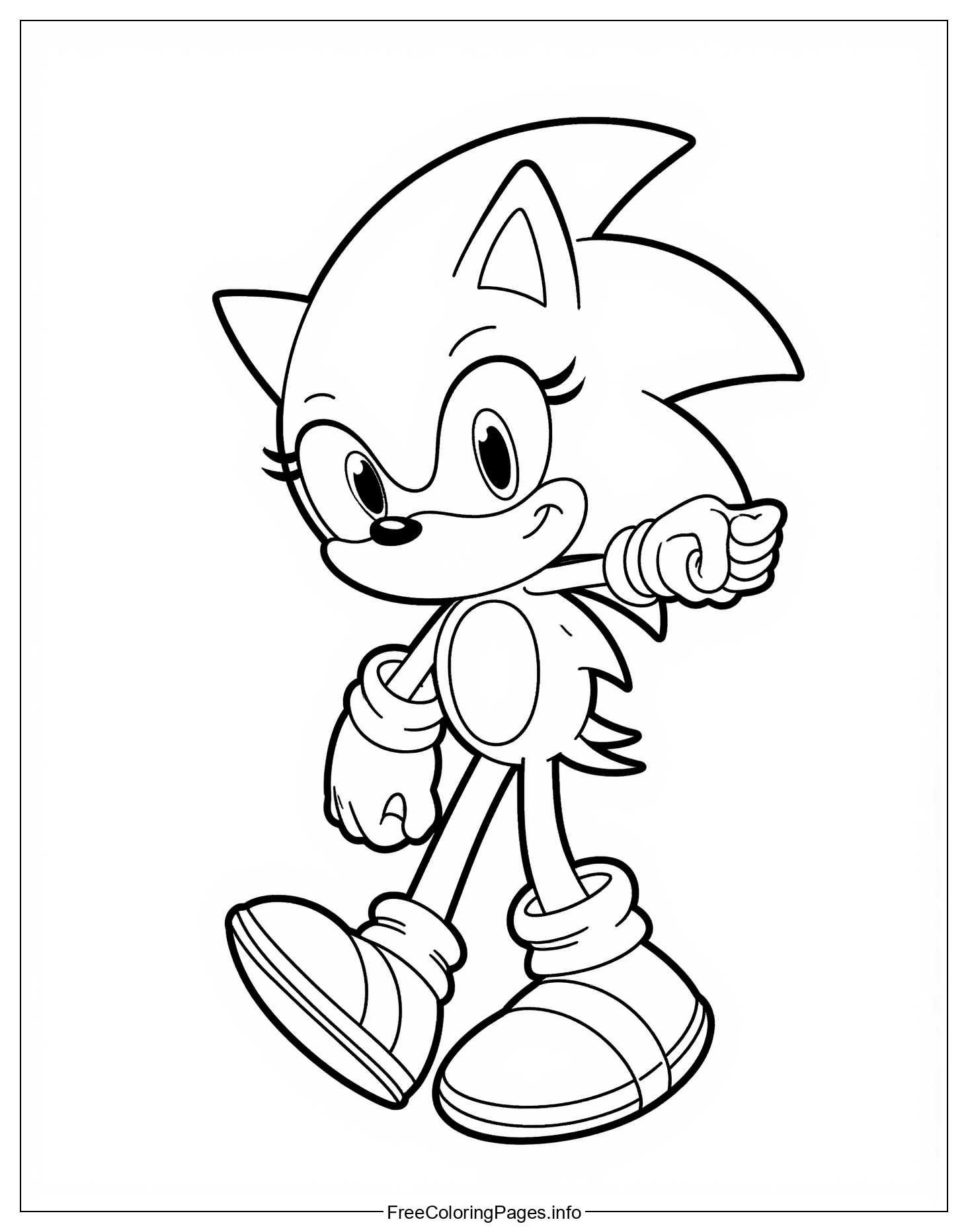 Sonic the Hedgehog Free Printable Coloring Page for Kids and Adults: Explore the World of Adventure and Fun