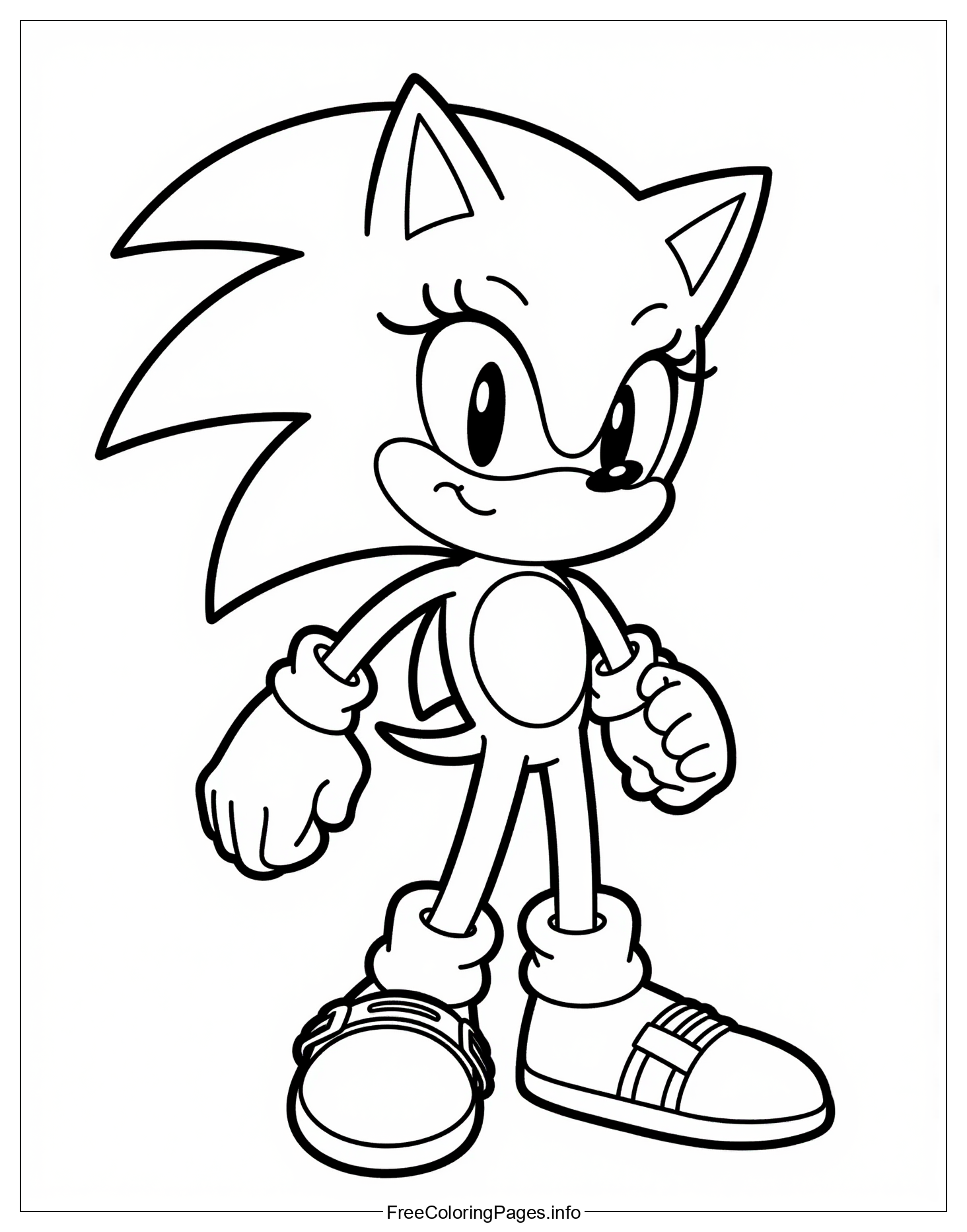 Free Sonic Coloring Page Download: Explore the Thrilling Adventures of Sonic with Our Exclusive Printable Artwork
