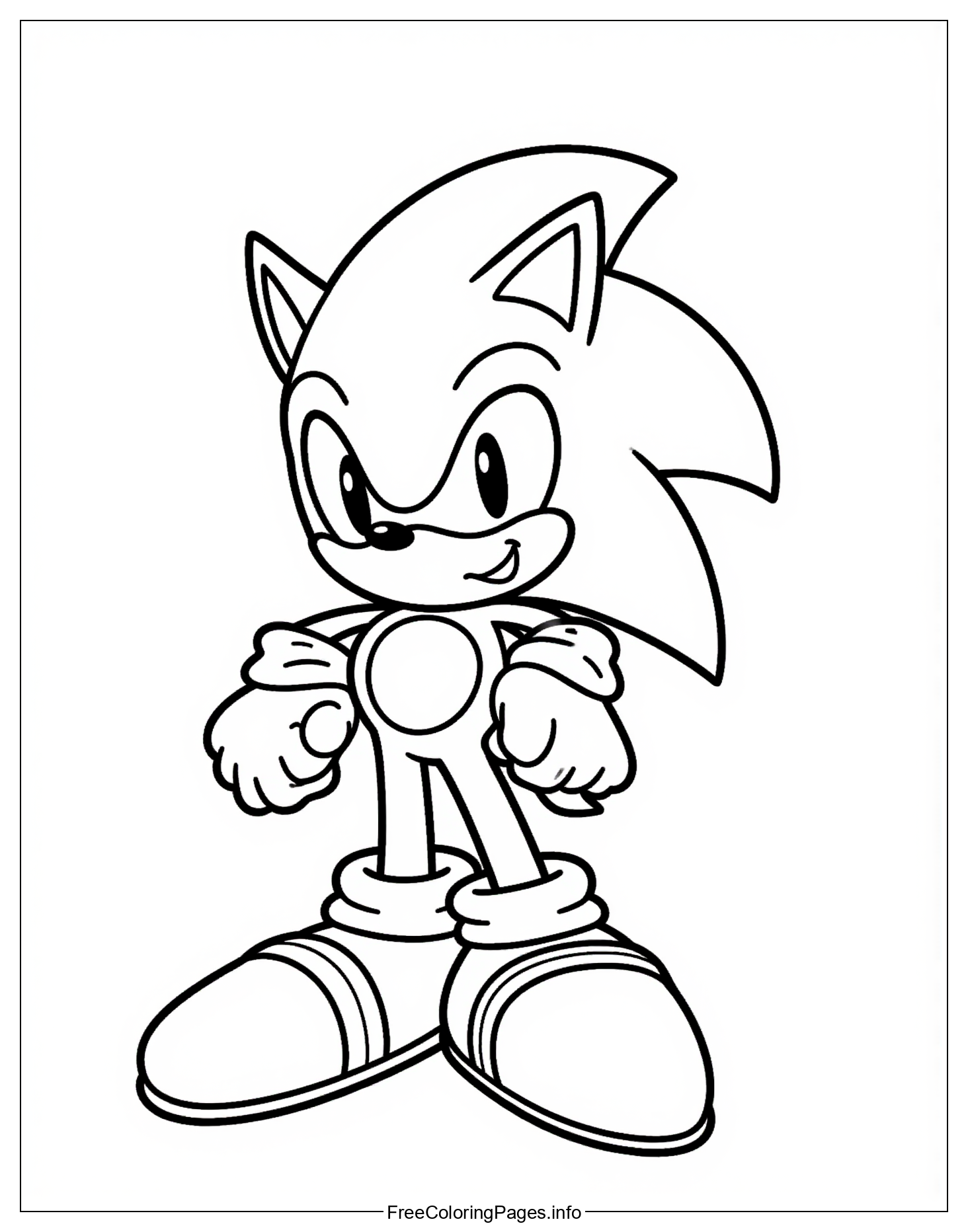 Sonic the Hedgehog Coloring Page for Kids: A Unique and Engaging Way to Develop Fine Motor Skills and Creativity