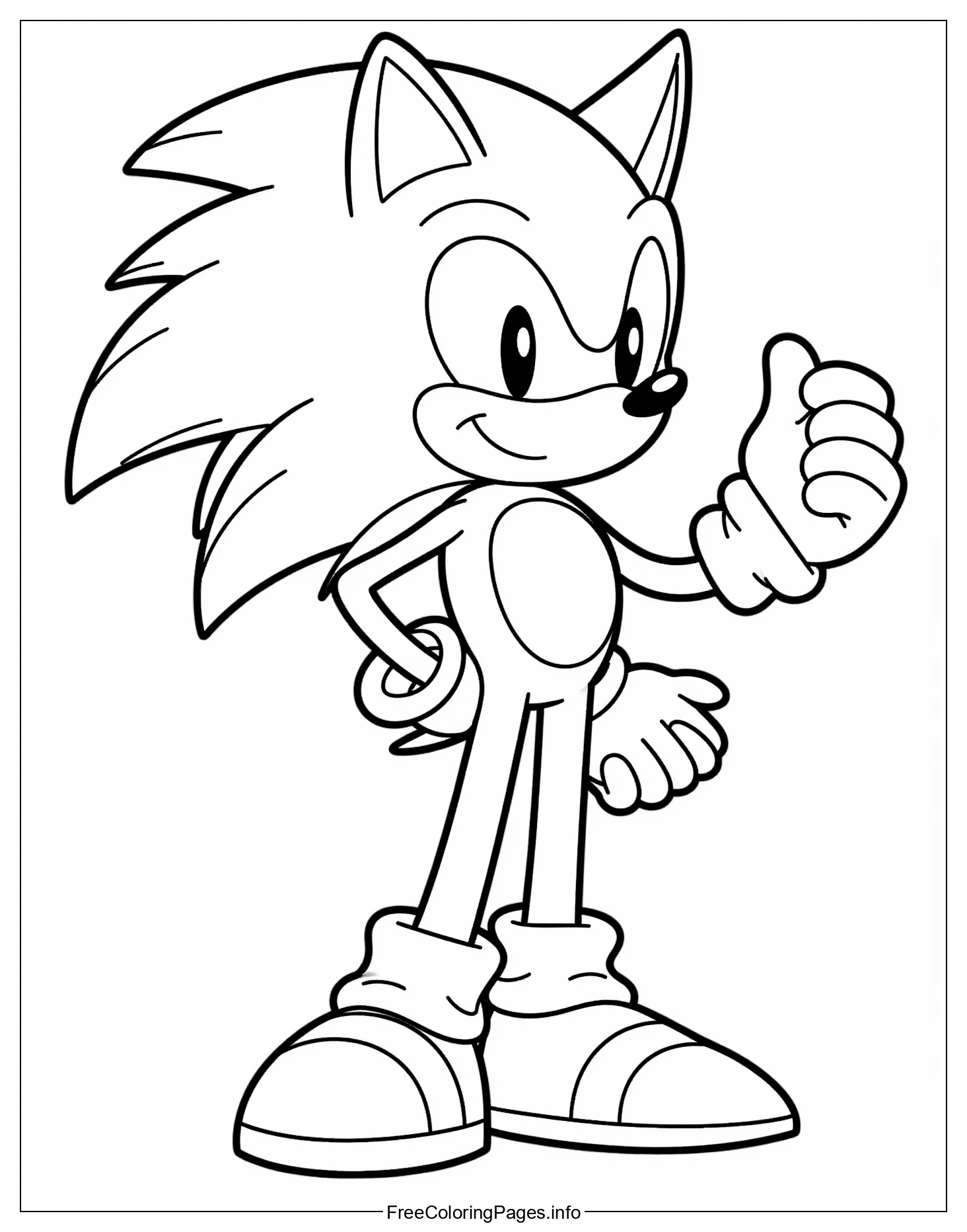 Sonic the Hedgehog Character Free Coloring Page Download - A Fun and Educational Activity for Children to Explore Their Artistic Skills