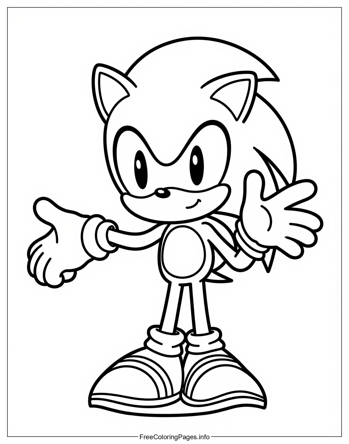 Free Sonic the Hedgehog Coloring Page Download - Unleash Your Inner Artist with These Adorable Designs