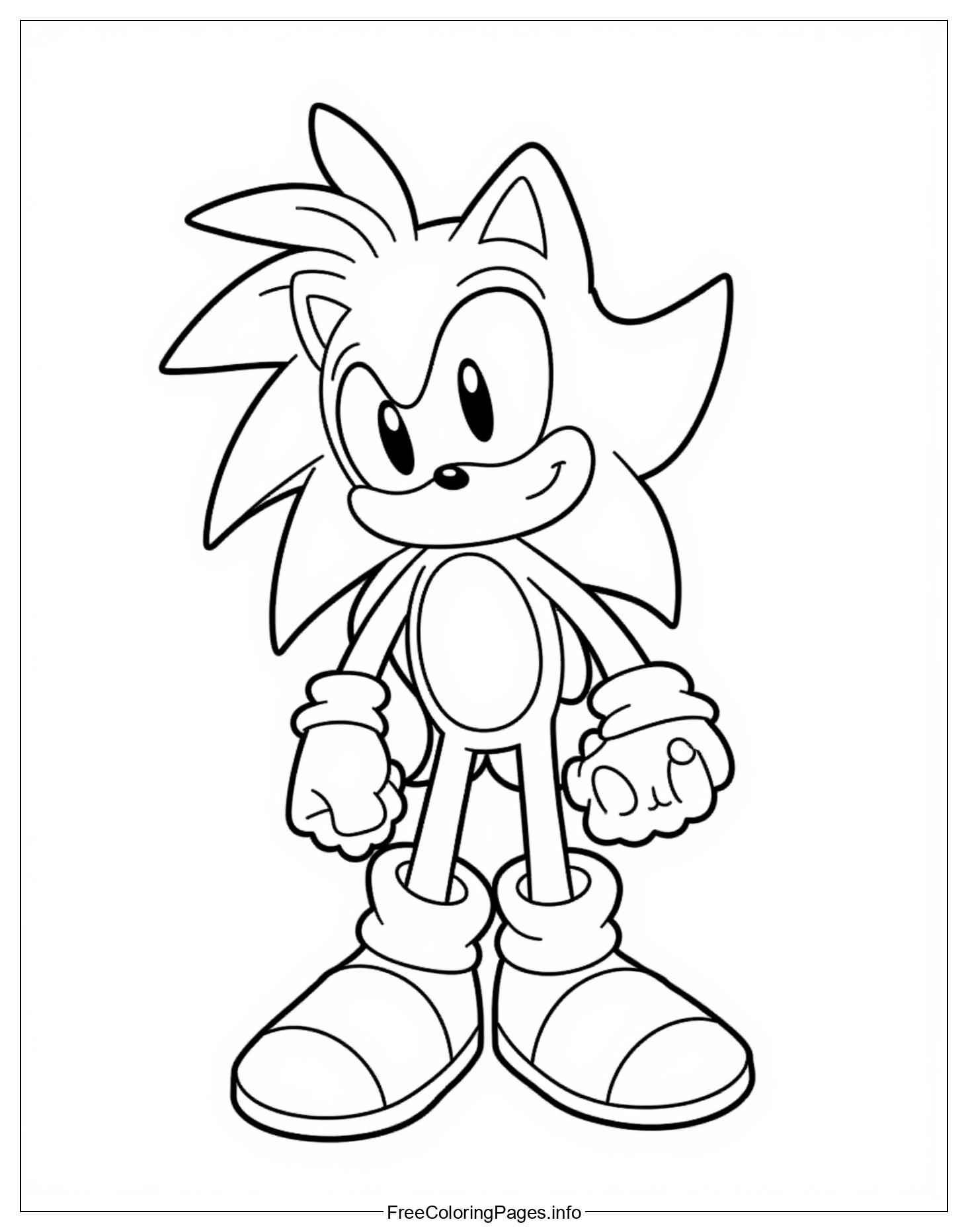 Sonic the Hedgehog Coloring Page: A Classic Character for a Fun and Creative Activity
