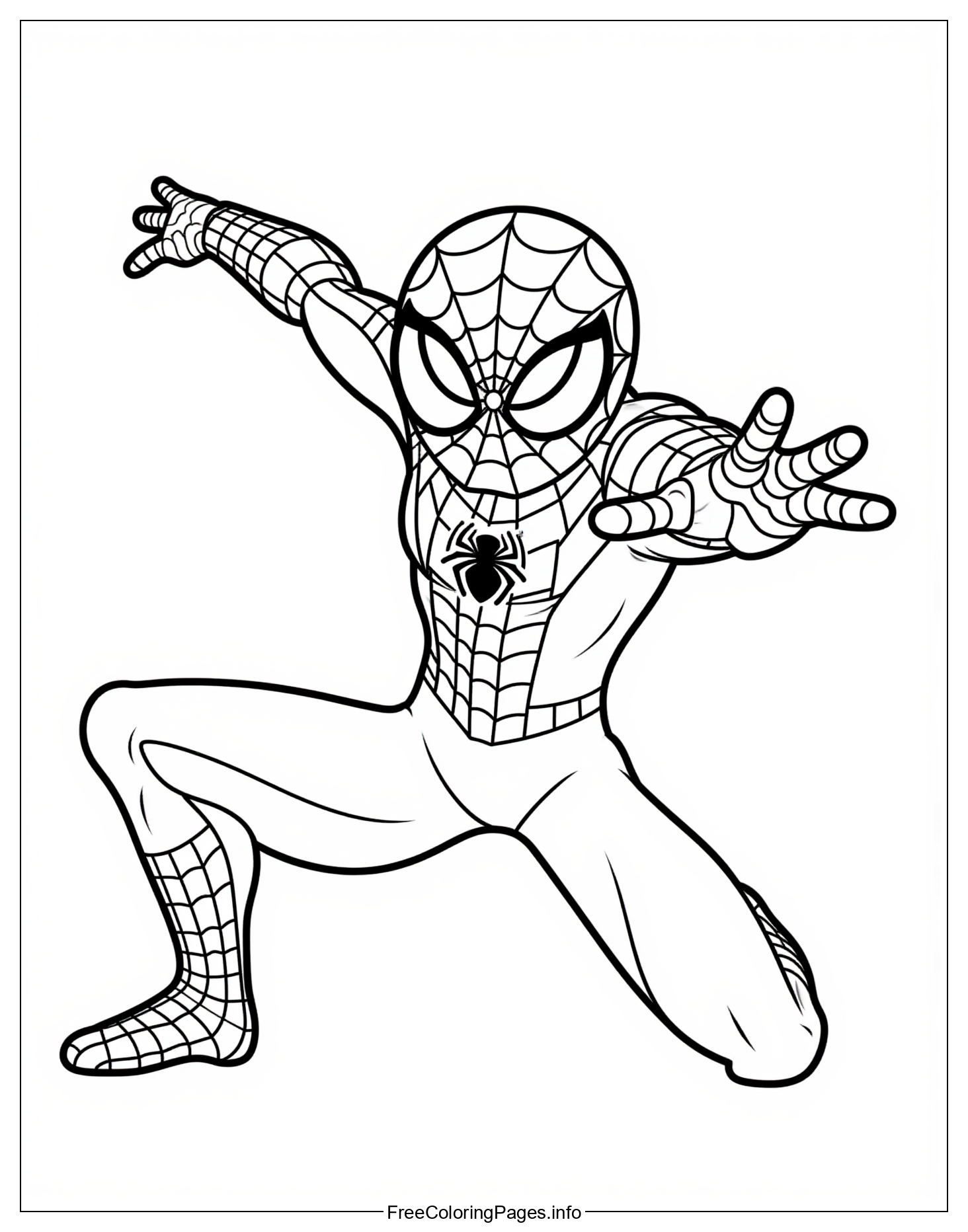 Spiderman Free Printable Coloring Sheet - Perfect Activity for Children to Develop Fine Motor Skills and Imagination