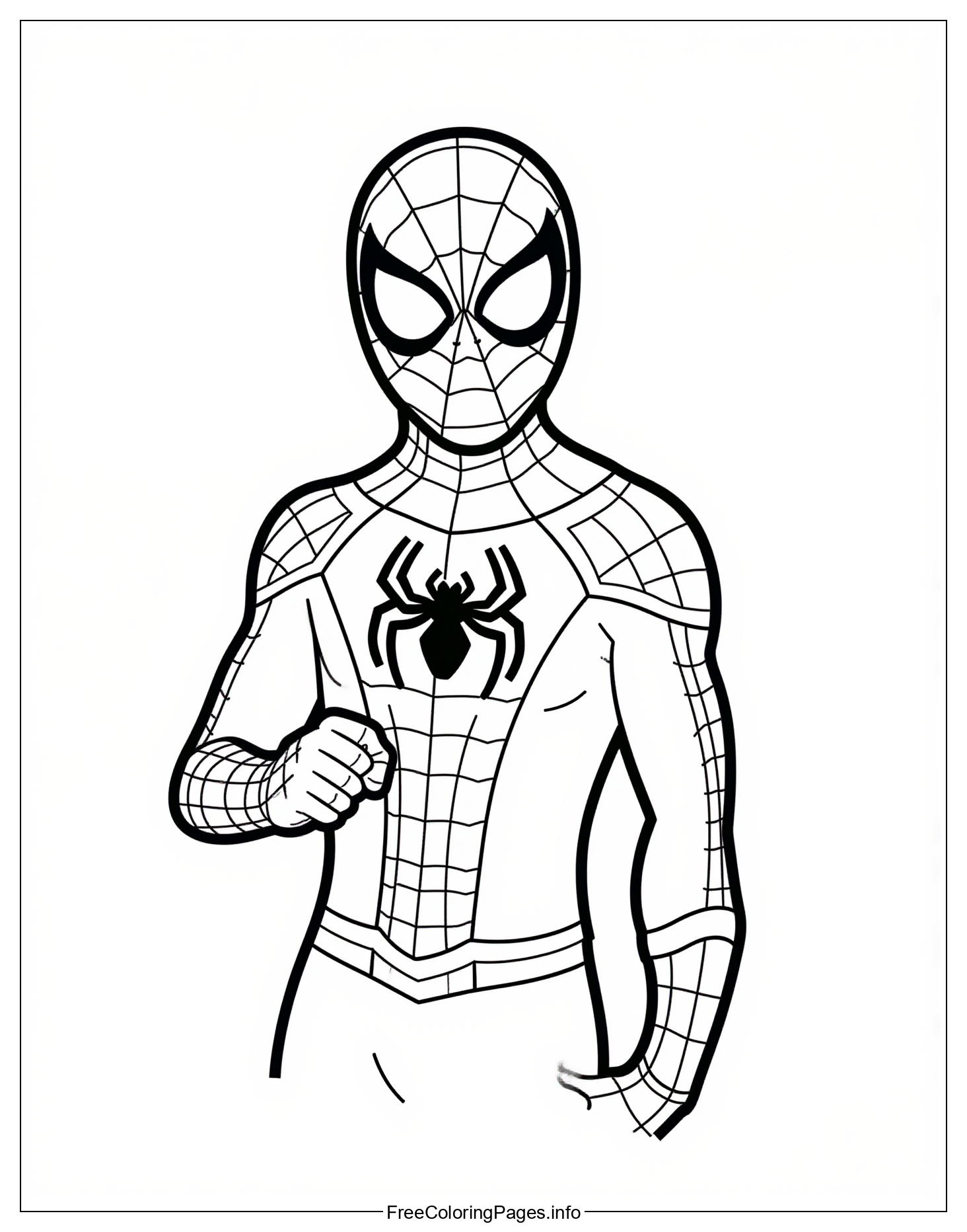 Spider-Man Free Printable Coloring Page with High-Quality Illustration - Perfect Activity for Kids to Develop Fine Motor Skills and Imagination
