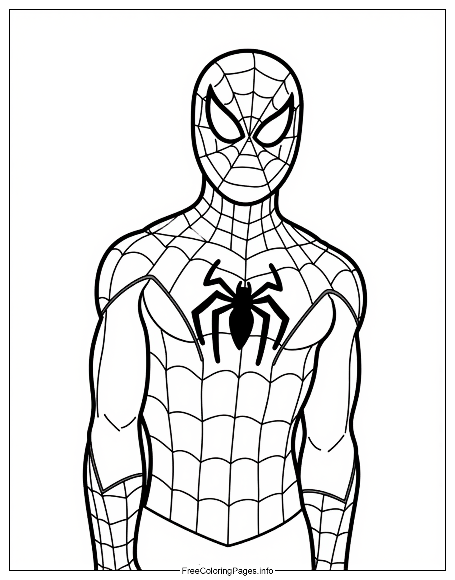 Colorful Illustration of the Iconic Superhero Spider-Man, Perfect for Kids and Adults Alike to Enjoy as a Fun and Creative Activity