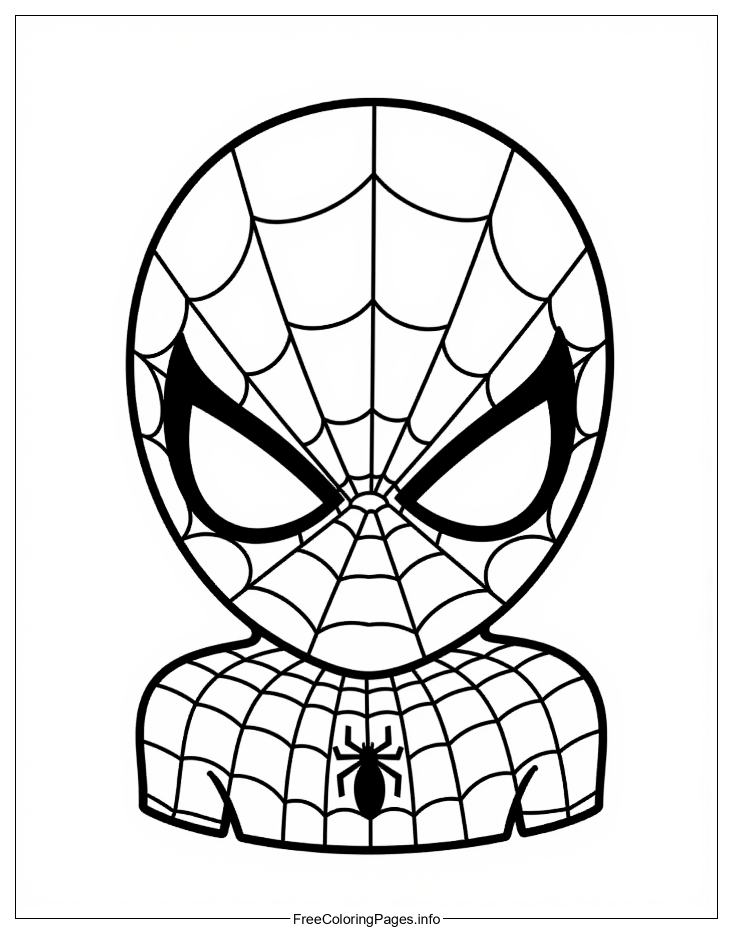 Spiderman Coloring Page for Kids - A Fun and Educational Activity to Develop Fine Motor Skills and Imagination