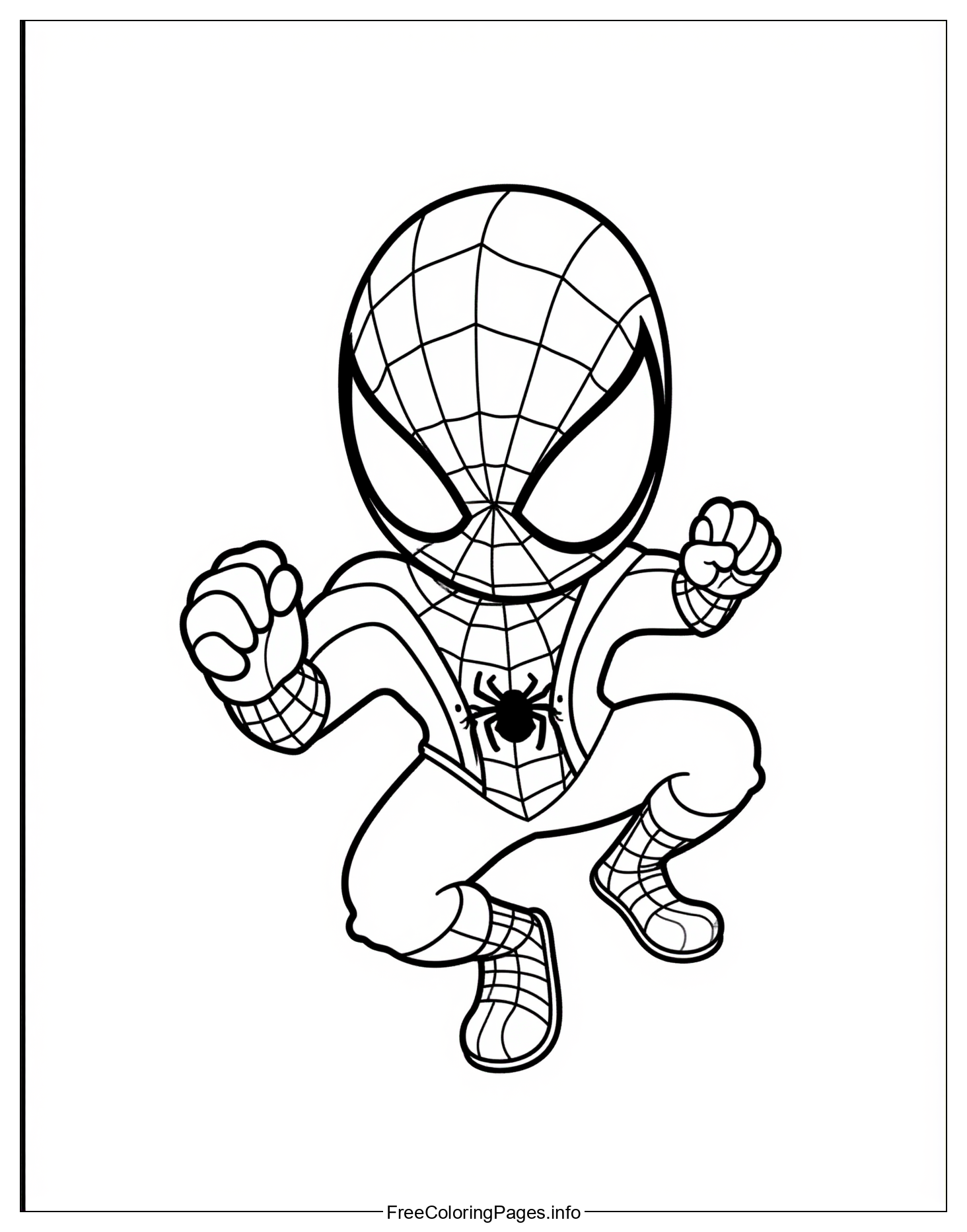 Spiderman Coloring Page for Kids - A Fun and Engaging Way to Practice Art Skills