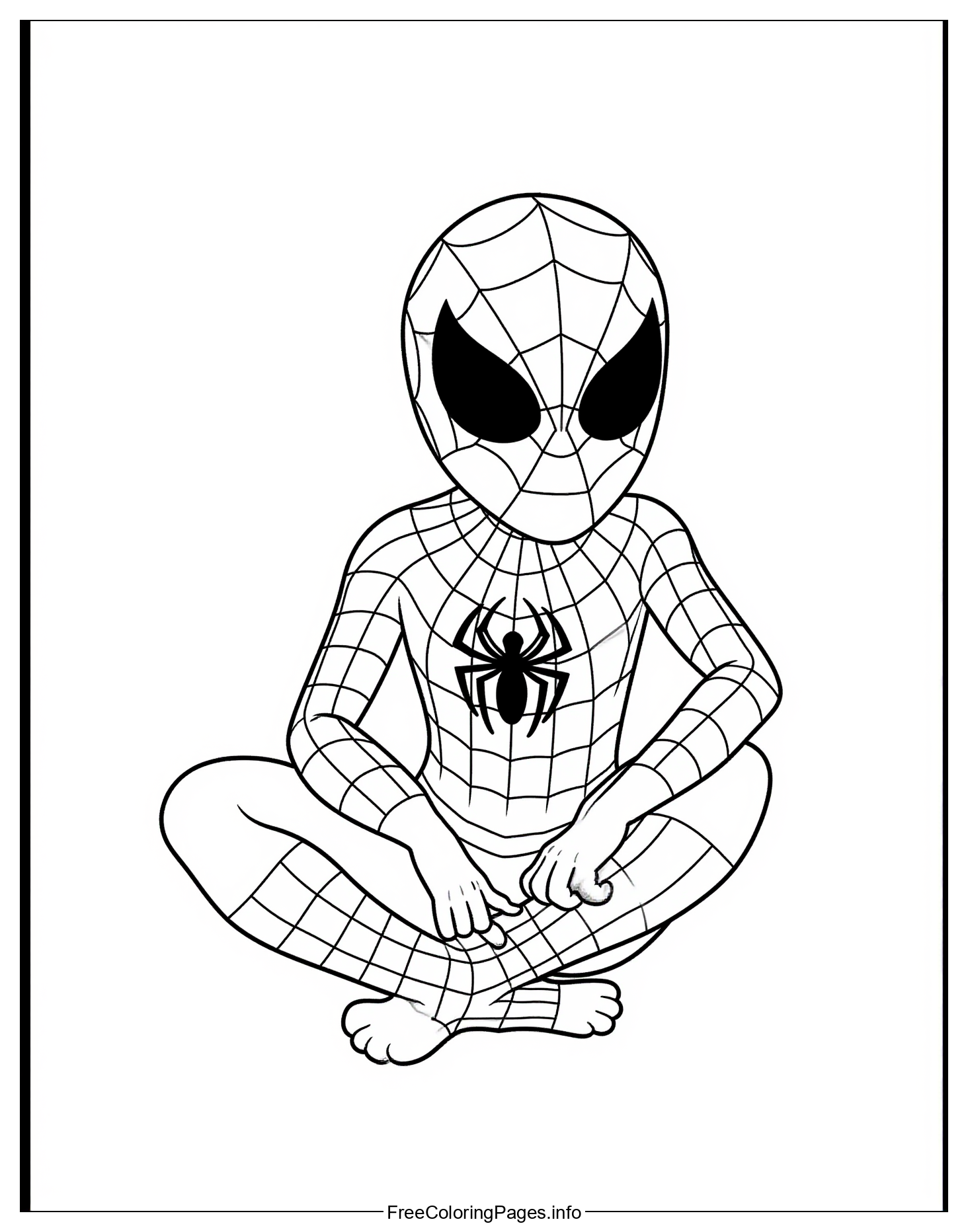 Spiderman Free Colouring Page for Kids - A Fun Way to Learn About Web-Slinging Superheroes